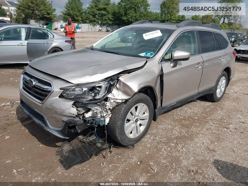 2018 SUBARU OUTBACK VIN 4S4BSADC5J3258779 — фото 2