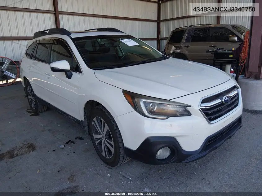 SUBARU OUTBACK 2018, VIN 4S4BSANCXJ3340750