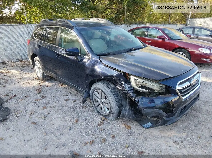 SUBARU OUTBACK 2018, VIN 4S4BSAHC4J3246908