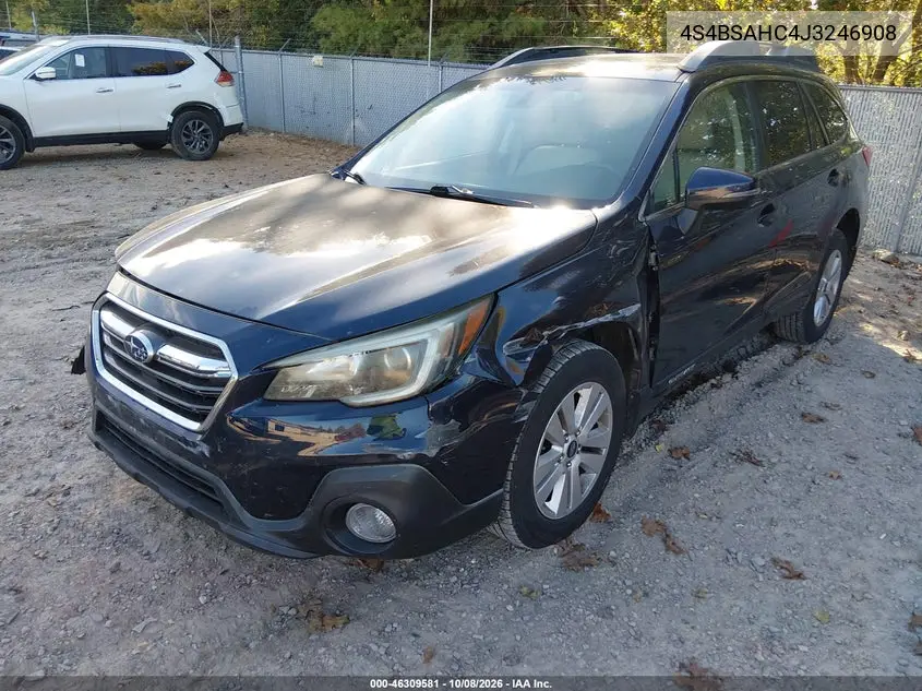 2018 SUBARU OUTBACK VIN 4S4BSAHC4J3246908 — фото 2