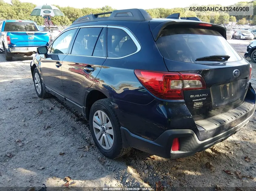 2018 SUBARU OUTBACK VIN 4S4BSAHC4J3246908 — фото 3