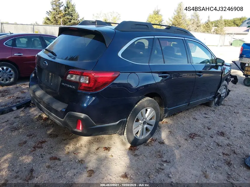 2018 SUBARU OUTBACK VIN 4S4BSAHC4J3246908 — фото 4