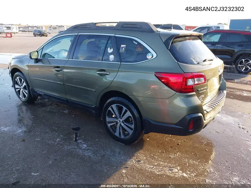 2018 SUBARU OUTBACK VIN 4S4BSANC2J3232302 — фото 3