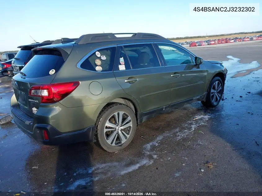 2018 SUBARU OUTBACK VIN 4S4BSANC2J3232302 — фото 4