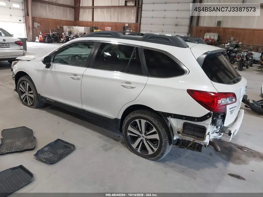 2018 SUBARU OUTBACK VIN 4S4BSANC7J3387573 — фото 3