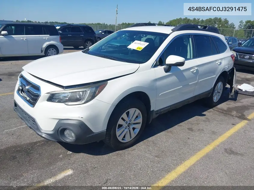 2018 SUBARU OUTBACK VIN 4S4BSAFC0J3291475 — фото 2
