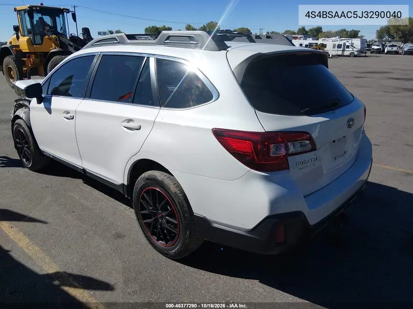 2018 SUBARU OUTBACK VIN 4S4BSAAC5J3290040 — фото 3