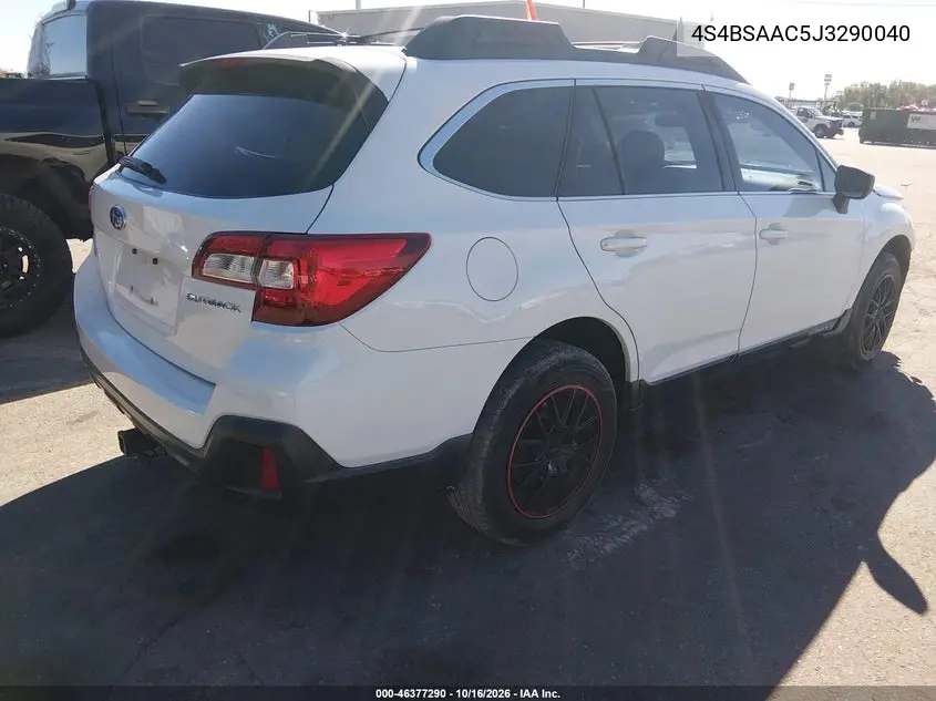 2018 SUBARU OUTBACK VIN 4S4BSAAC5J3290040 — фото 4