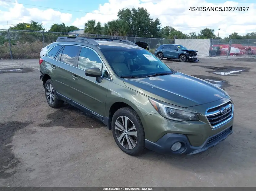 SUBARU OUTBACK 2018, VIN 4S4BSANC5J3274897