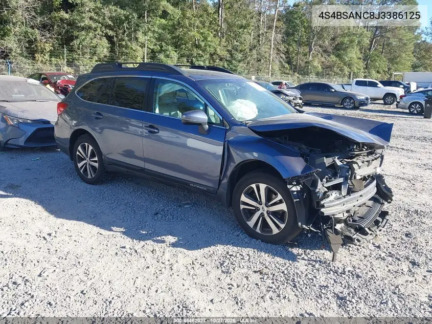 SUBARU OUTBACK 2018, VIN 4S4BSANC8J3386125