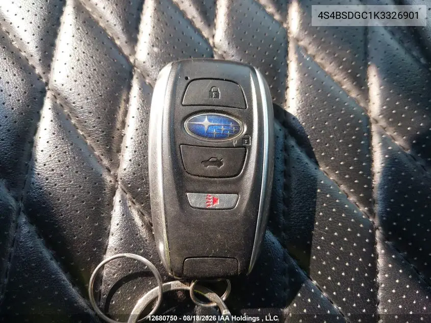 2019 SUBARU OUTBACK VIN 4S4BSDGC1K3326901 — фото 11