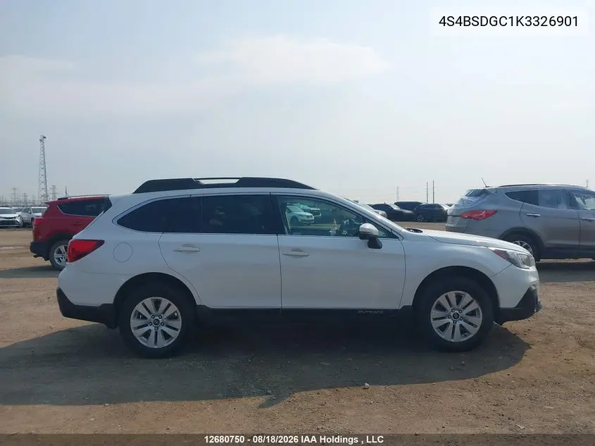 2019 SUBARU OUTBACK VIN 4S4BSDGC1K3326901 — фото 13