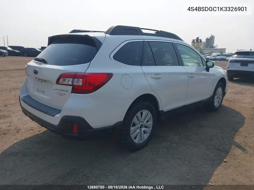 2019 SUBARU OUTBACK VIN 4S4BSDGC1K3326901 — фото 4