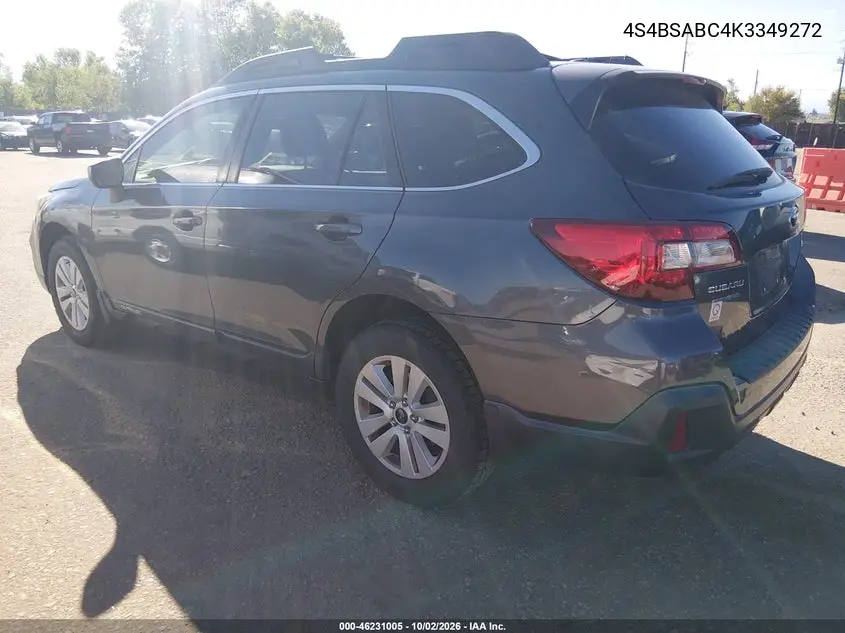 2019 SUBARU OUTBACK VIN 4S4BSABC4K3349272 — фото 3