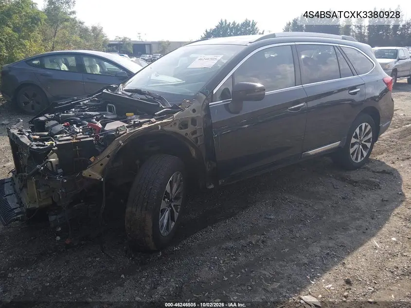 2019 SUBARU OUTBACK VIN 4S4BSATCXK3380928 — фото 2