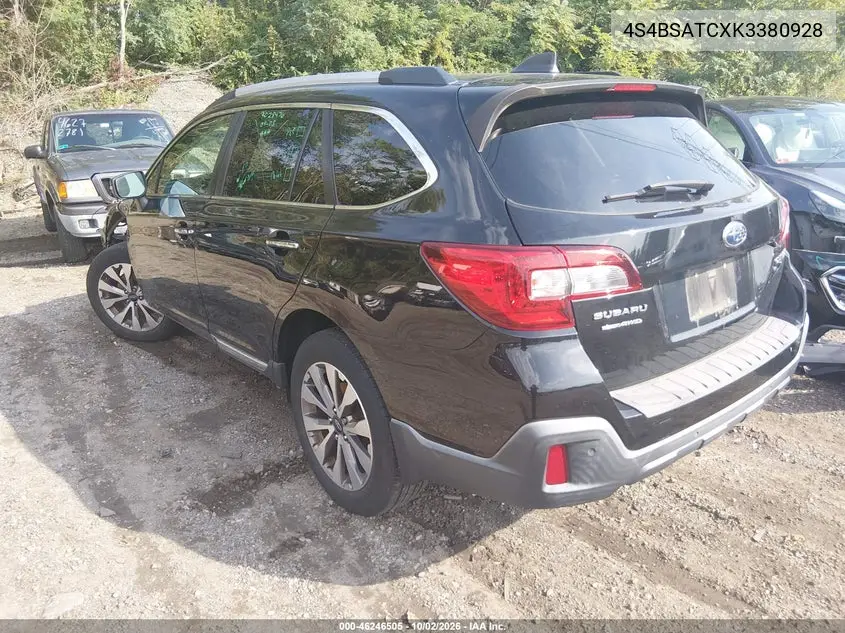 2019 SUBARU OUTBACK VIN 4S4BSATCXK3380928 — фото 3