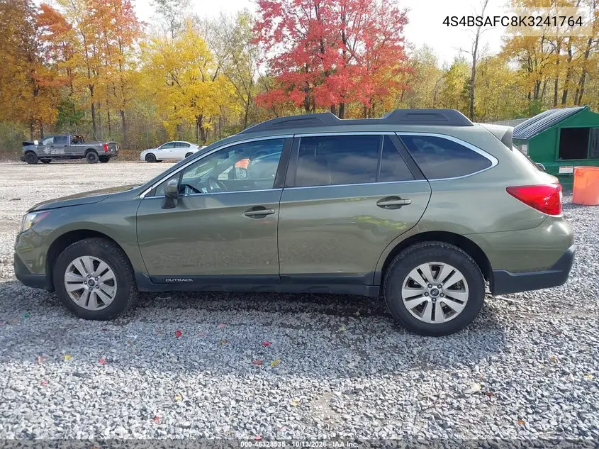 2019 SUBARU OUTBACK VIN 4S4BSAFC8K3241764 — фото 14