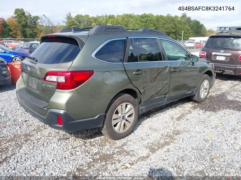 2019 SUBARU OUTBACK VIN 4S4BSAFC8K3241764 — фото 4
