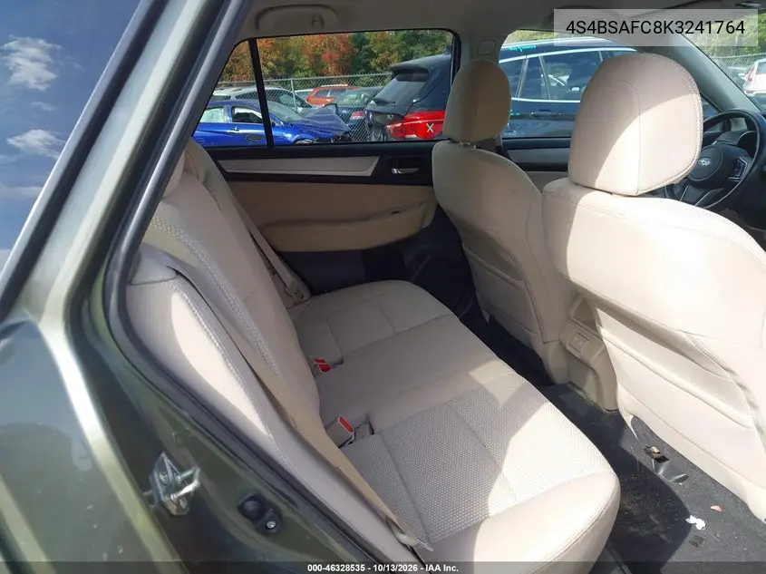 2019 SUBARU OUTBACK VIN 4S4BSAFC8K3241764 — фото 8