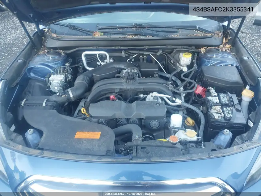 2019 SUBARU OUTBACK VIN 4S4BSAFC2K3355341 — фото 10