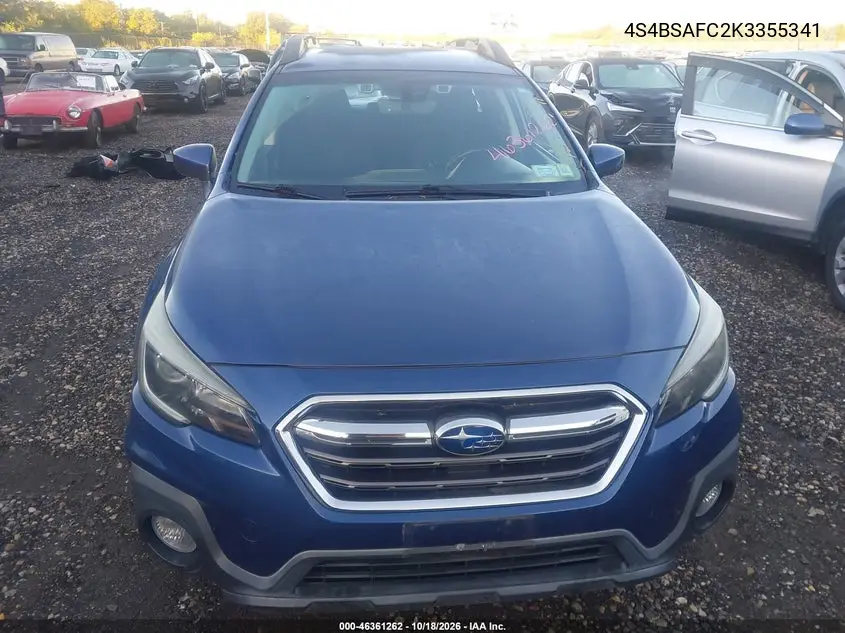 2019 SUBARU OUTBACK VIN 4S4BSAFC2K3355341 — фото 12