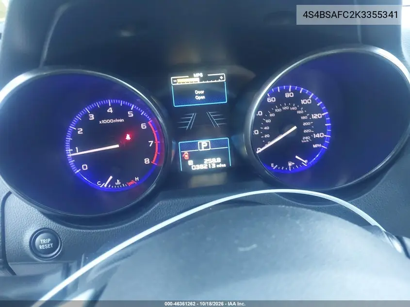 2019 SUBARU OUTBACK VIN 4S4BSAFC2K3355341 — фото 15