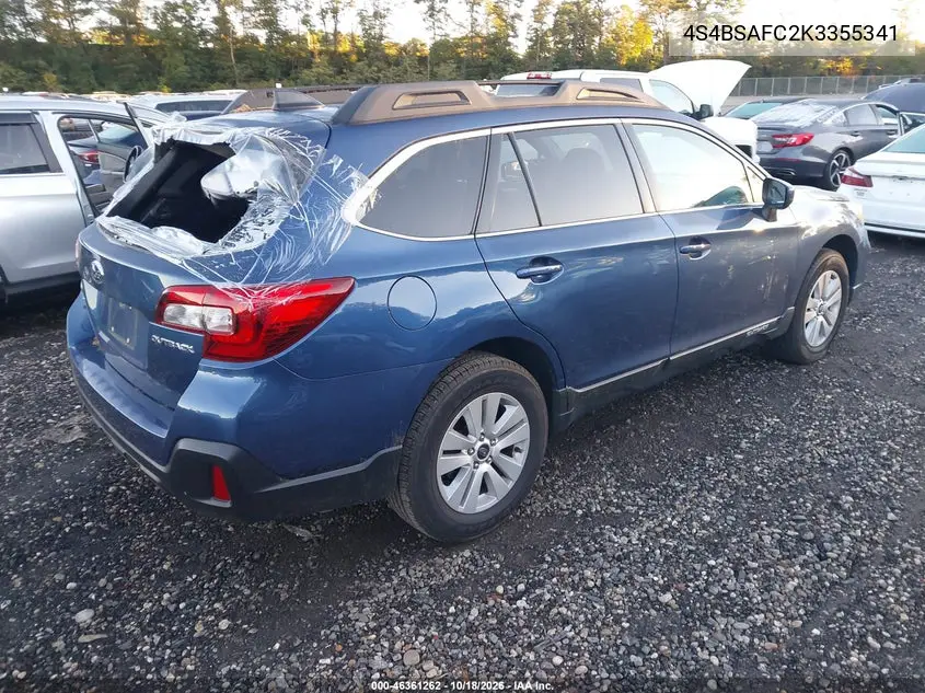 2019 SUBARU OUTBACK VIN 4S4BSAFC2K3355341 — фото 4