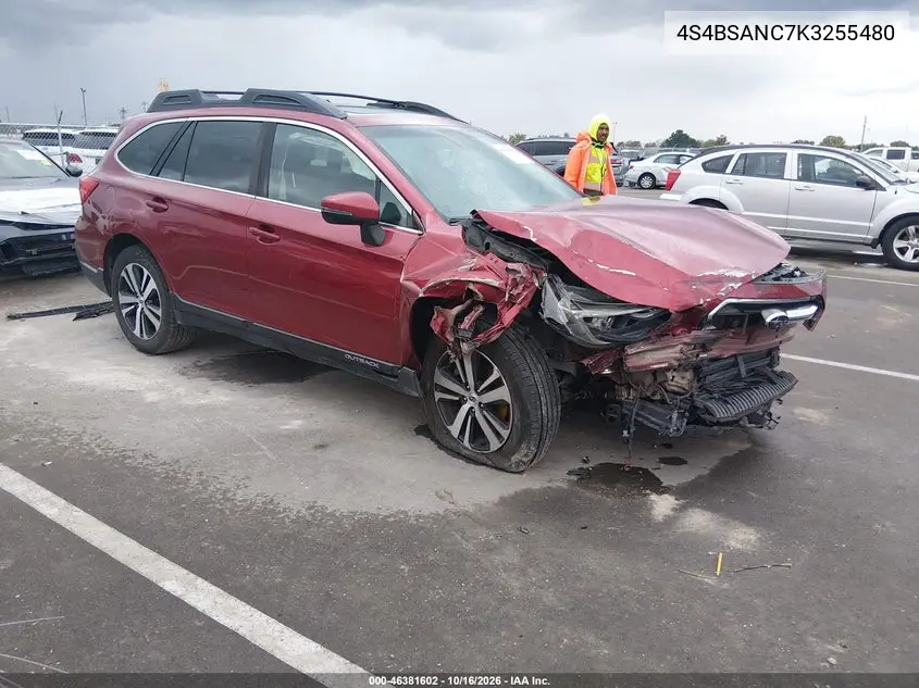 SUBARU OUTBACK 2019, VIN 4S4BSANC7K3255480