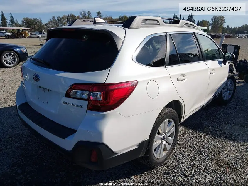 2019 SUBARU OUTBACK VIN 4S4BSAFC6K3237437 — фото 4