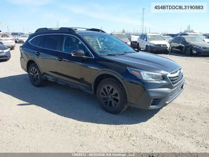 SUBARU OUTBACK 2020, VIN 4S4BTDDC8L3190883