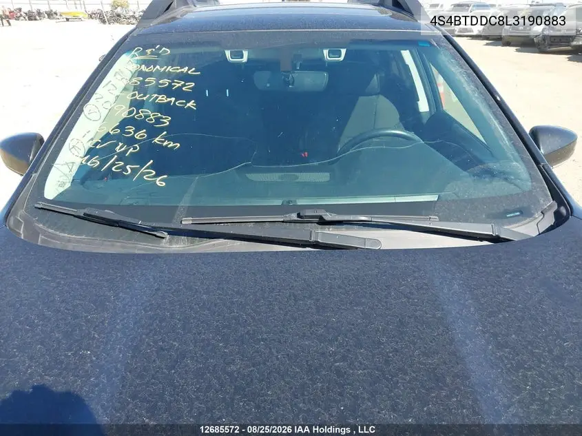 2020 SUBARU OUTBACK VIN 4S4BTDDC8L3190883 — фото 17