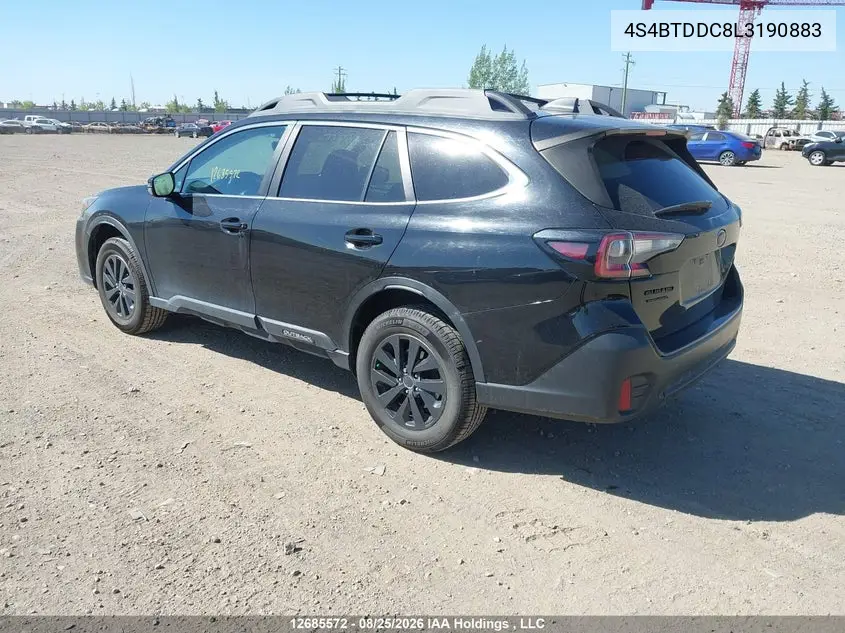 2020 SUBARU OUTBACK VIN 4S4BTDDC8L3190883 — фото 3