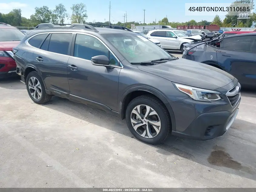 SUBARU OUTBACK 2020, VIN 4S4BTGNDXL3110685