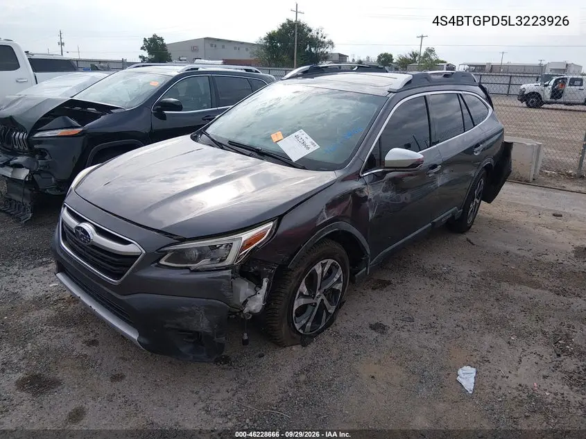 2020 SUBARU OUTBACK VIN 4S4BTGPD5L3223926 — фото 2