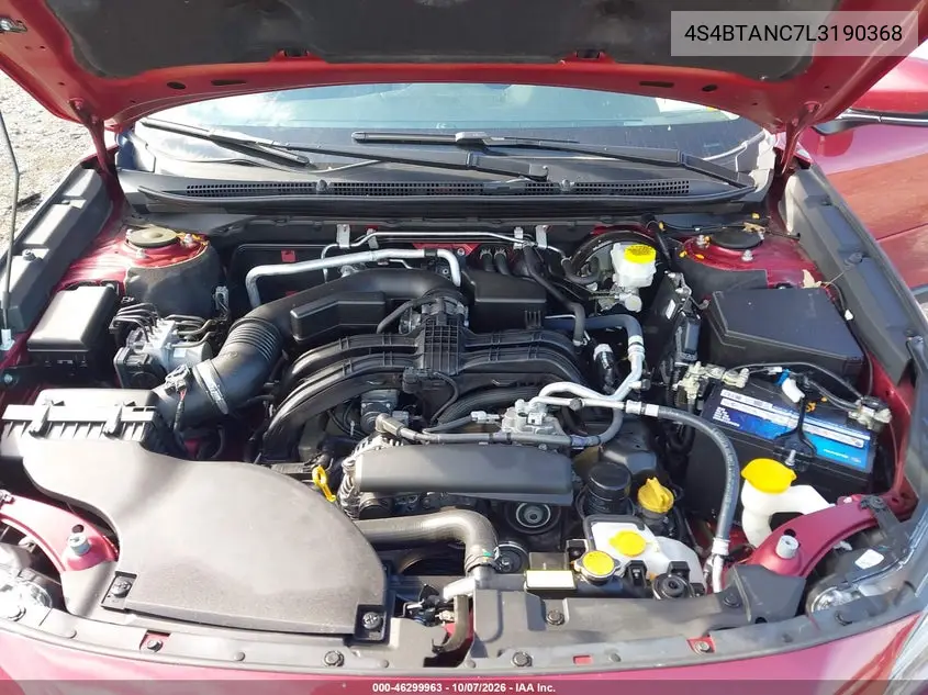 2020 SUBARU OUTBACK VIN 4S4BTANC7L3190368 — фото 10