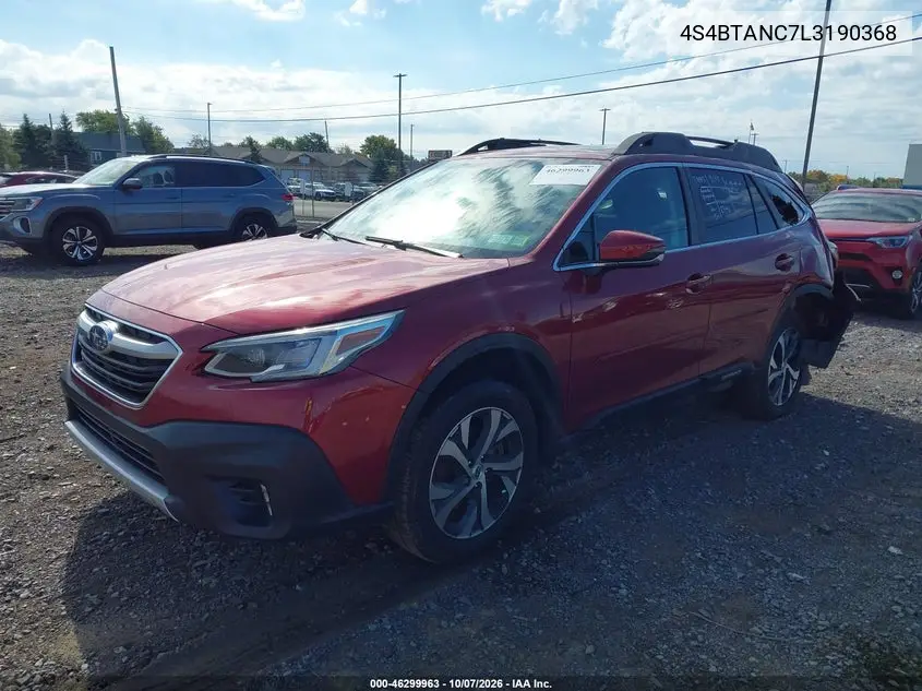 2020 SUBARU OUTBACK VIN 4S4BTANC7L3190368 — фото 2