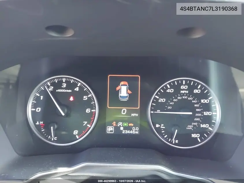 2020 SUBARU OUTBACK VIN 4S4BTANC7L3190368 — фото 7