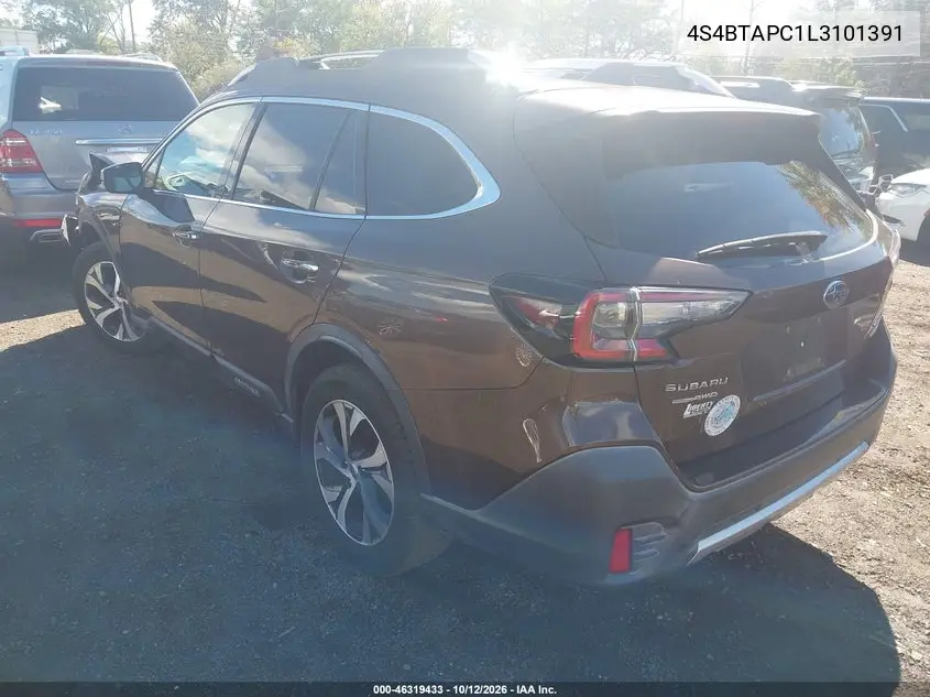 2020 SUBARU OUTBACK VIN 4S4BTAPC1L3101391 — фото 3
