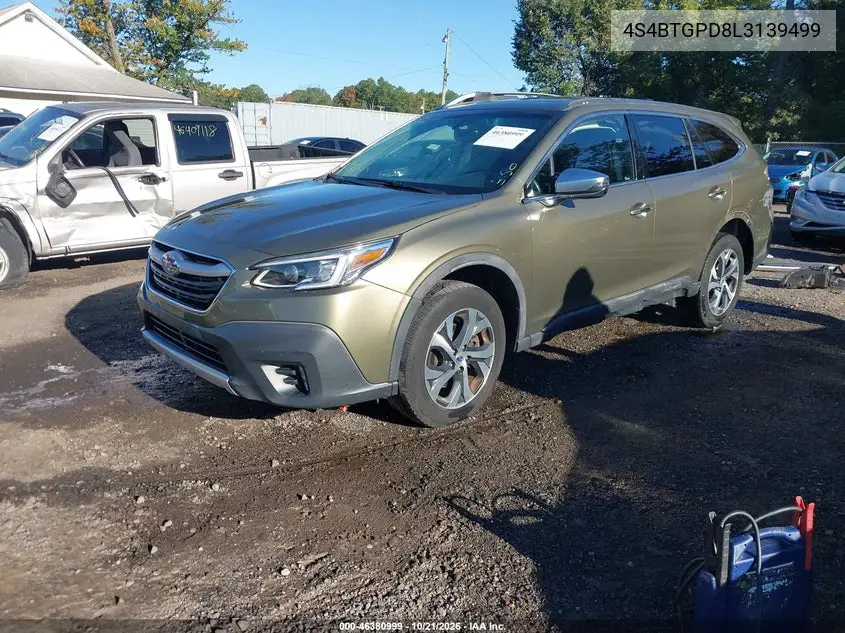 2020 SUBARU OUTBACK VIN 4S4BTGPD8L3139499 — фото 2