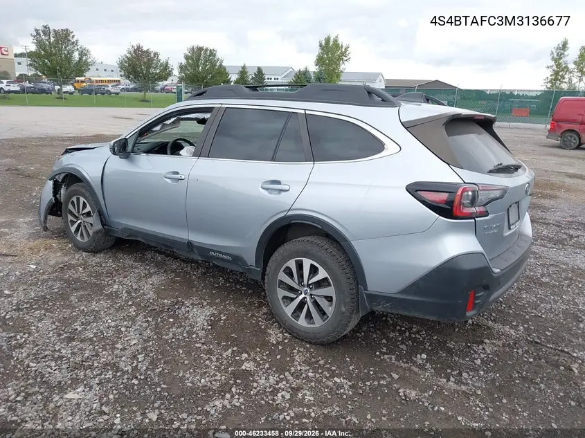 2021 SUBARU OUTBACK VIN 4S4BTAFC3M3136677 — фото 3