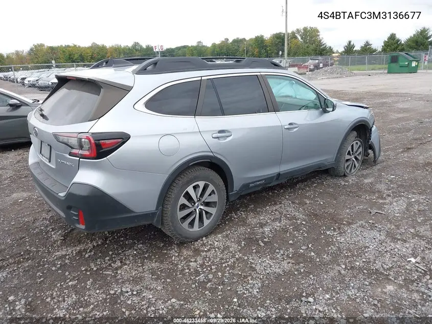 2021 SUBARU OUTBACK VIN 4S4BTAFC3M3136677 — фото 4