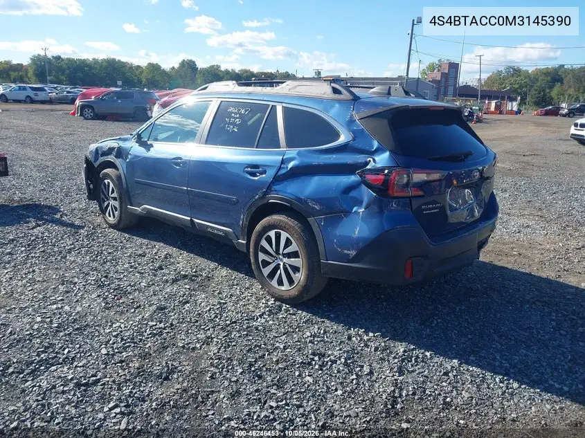 2021 SUBARU OUTBACK VIN 4S4BTACC0M3145390 — фото 3