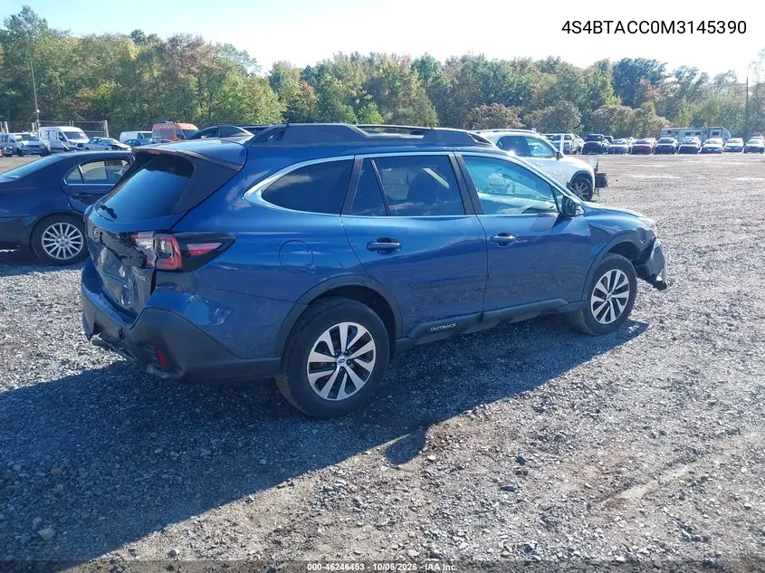 2021 SUBARU OUTBACK VIN 4S4BTACC0M3145390 — фото 4