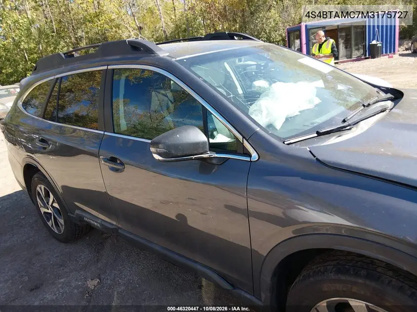 2021 SUBARU OUTBACK VIN 4S4BTAMC7M3175727 — фото 13