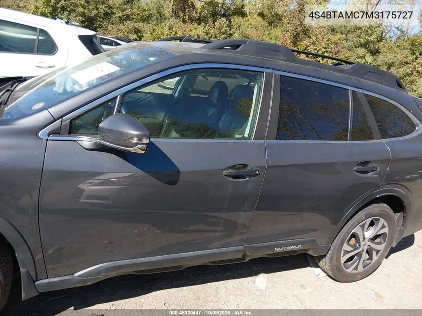2021 SUBARU OUTBACK VIN 4S4BTAMC7M3175727 — фото 14