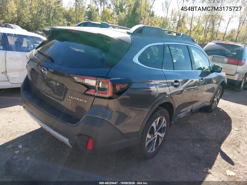 2021 SUBARU OUTBACK VIN 4S4BTAMC7M3175727 — фото 4
