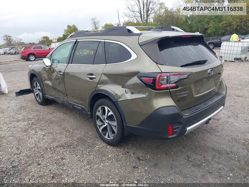 2021 SUBARU OUTBACK VIN 4S4BTAPC4M3116338 — фото 3