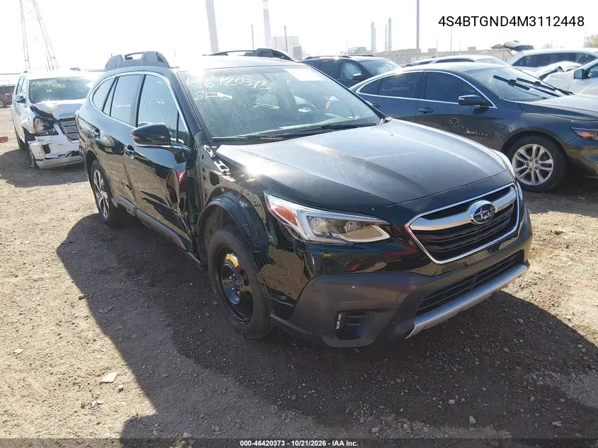 SUBARU OUTBACK 2021, VIN 4S4BTGND4M3112448