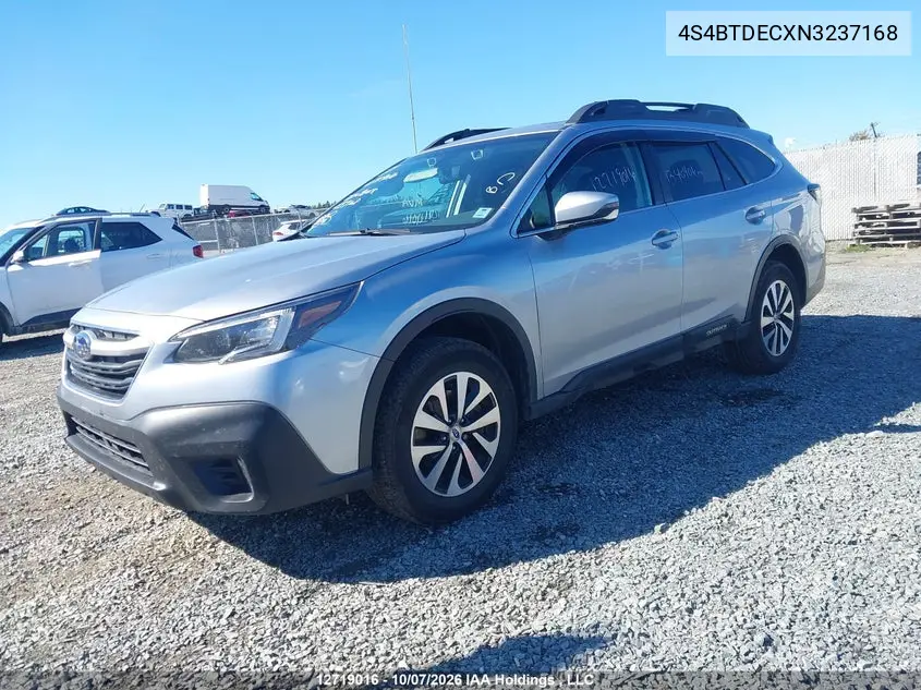 2022 SUBARU OUTBACK VIN 4S4BTDECXN3237168 — фото 2