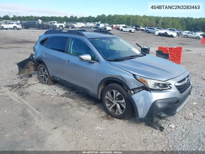 SUBARU OUTBACK 2022, VIN 4S4BTANC2N3283463